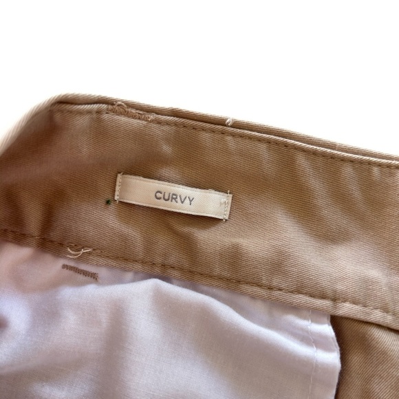 Talbots Size 12 Curvy Capri Stretch Khaki Chinos Cropped Pant Classic Preppy - Picture 5 of 14